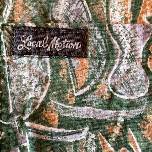 603. Vintage Local Motion Hawaii Men’s Aloha Button down Short Sleeve Shirt - Picture 7 of 8
